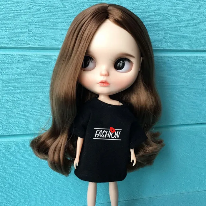 

1 PCS 1/6 blyth Clothes Casual Long T-Shirt for Pullip Licca Azone Momoko 30cm doll Accessories clothing for barbie