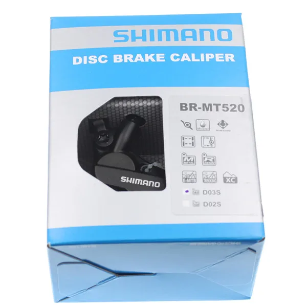 Shimano горные велосипеды четырехпоршневой суппорт Гидравлический дисковый тормоз MT520 четыре поршневого суппорта - Цвет: caliper and D03S pad