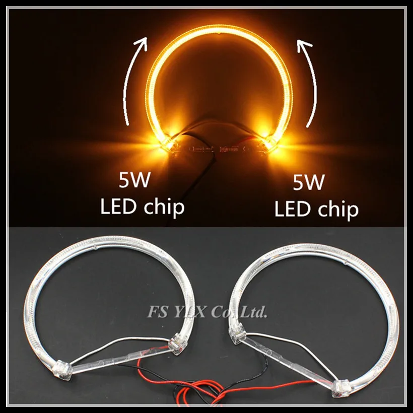 FSYLX с украшением в виде кристаллов SMD СВЕТОДИОДНЫЙ ангельские глазки для BMW E38 E39 E36 E46 Автомобильные дневные ходовые огни светодиодные фонари гало кольца BMW SMD СВЕТОДИОДНЫЙ кольца ангельские глазки для BMW