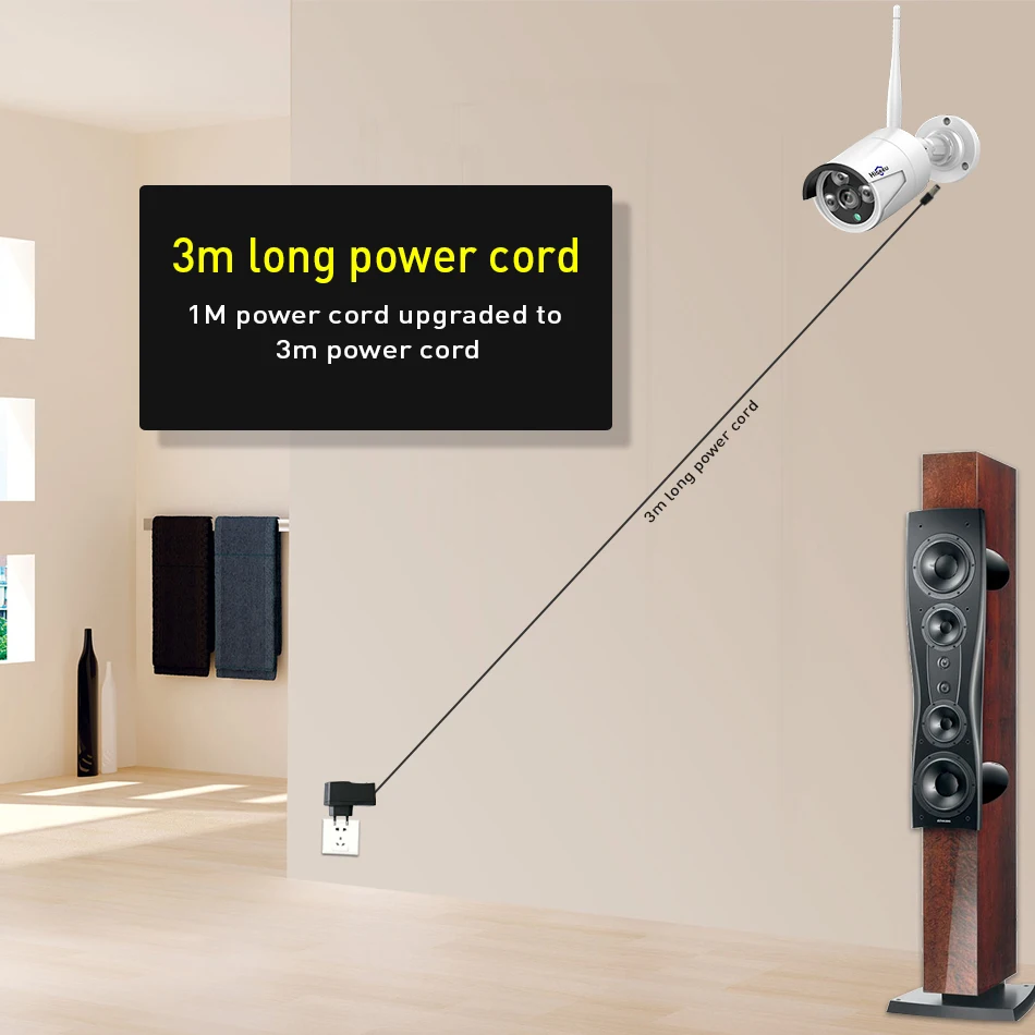Беспроводная система видеонаблюдения Hiseeu wifi 4 канала 1080P 2 шт.|Система наблюдения|