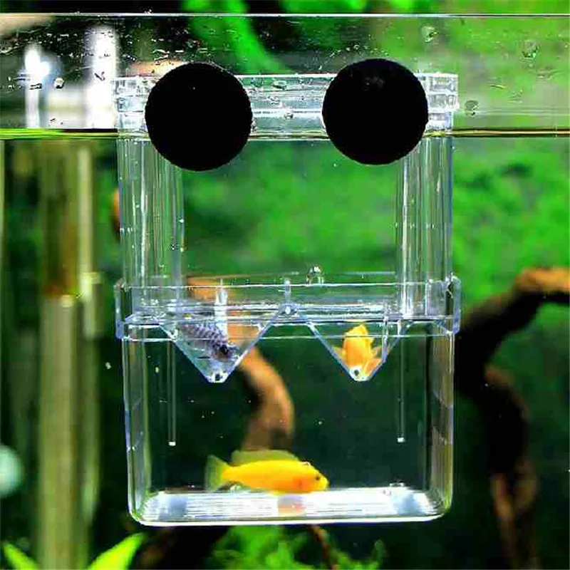 

Double-Deck Clear Fish Breeding Isolation Box Aquarium Breeder Fish Tank Hatching Incubator Fish House Home