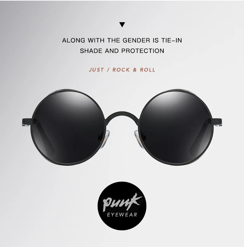 Круглые Солнцезащитные очки в металлической оправе мужской женский стимпанк модные очки Брендовая Дизайнерская обувь UV400 Винтаж зеркальные очки в стиле ретро, 885