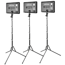 Godox LED Light Kit 3x LEDP-260C 3300-5600K Video Light + Light Stand + Roller Carry Bag