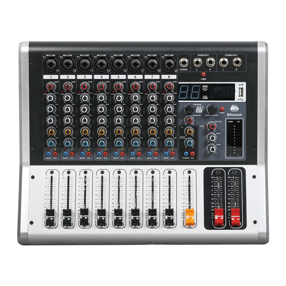 Mixing console recorder 48 V phantom power monitor