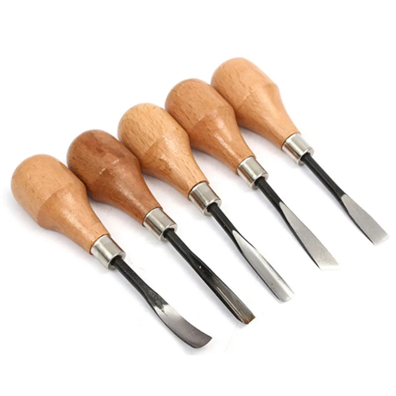 

G1 5pcs/lot woodcut knife butt/corner/skew/round/Arc machete chisel Woodworking carving for Wood crafts Prints graver