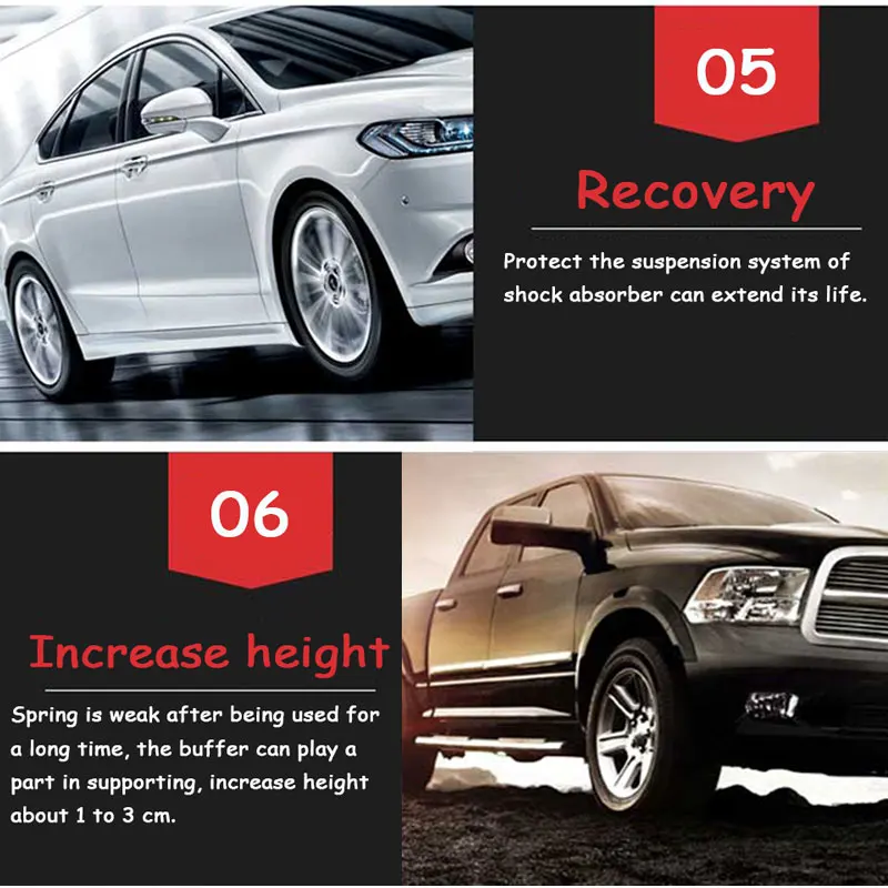  2pcs Car Styling Car Shock Absorber Suspension Autobuffer Car Air Bag Front Rear Spring Bumpers Acc - 33044980626