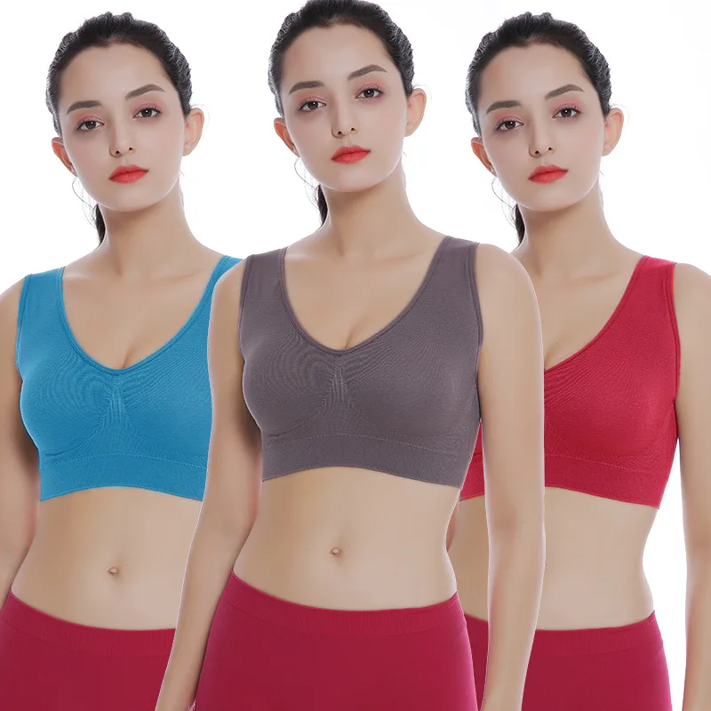 

Women's sexy bra with pad without trace high waist bra large size underwear wireless bra sports large size vest seamless adjusta
