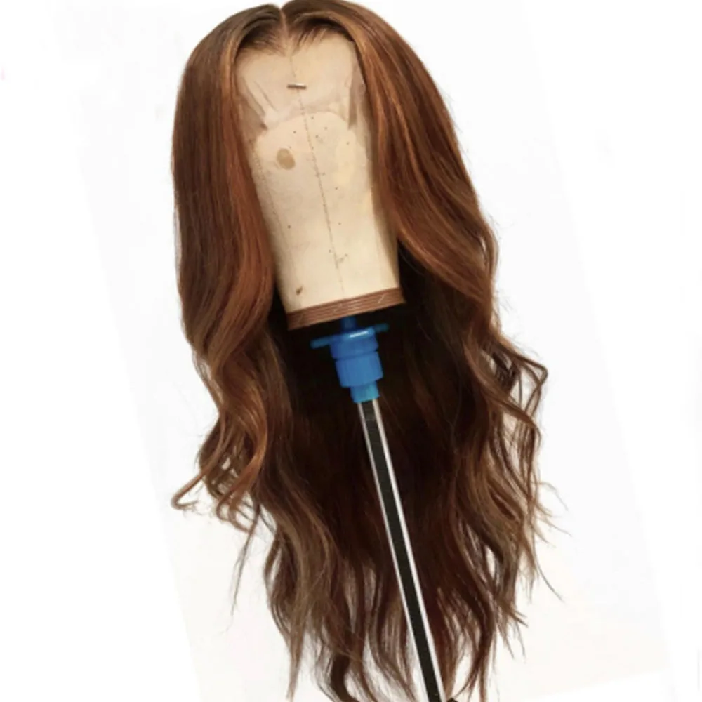 

Eversilky 13x6 Lace Front Human Hair Wigs Body Wave Highlights Wig Pre Plucked Peruvian Remy Human Hair Wigs Blonde Color
