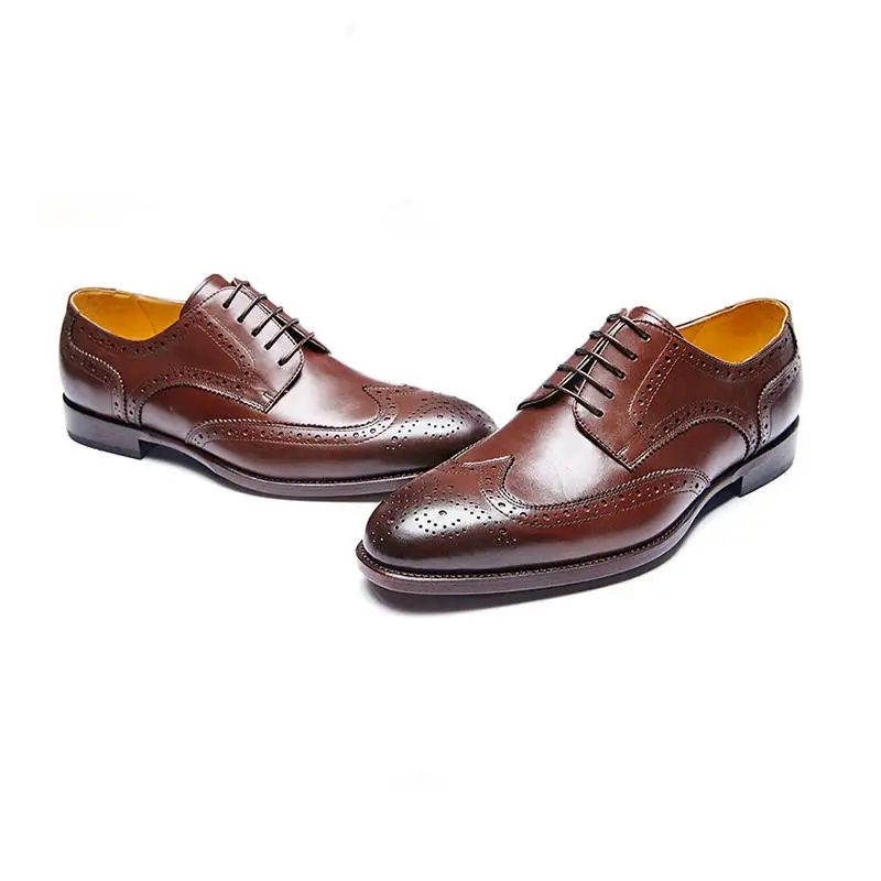 Kleid Grimentin brown Black ight Männer Handmade Geschnitzt Echtem Customized Schuhe Leder yellow Herren Retro Aus Oxfords Brownl 2018 tr6ntxawqP