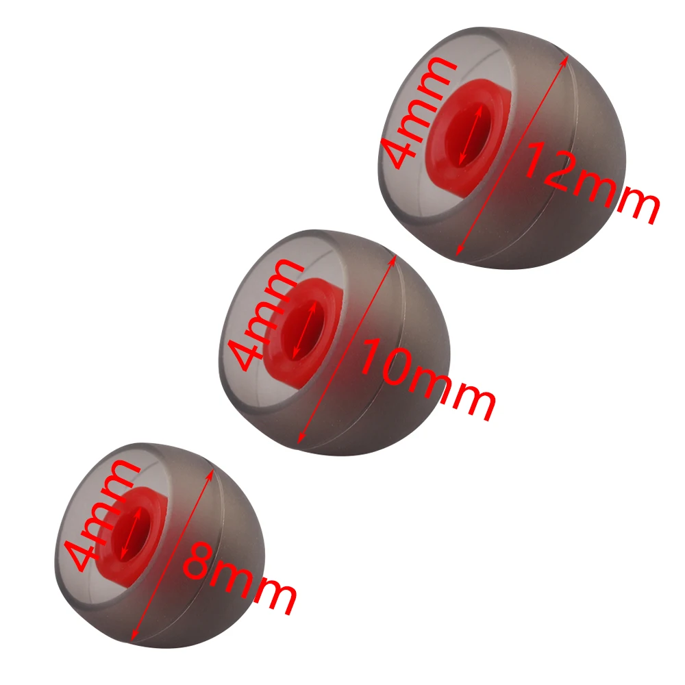 5 пар, новинка, мягкие силиконовые сменные наушники, 4 мм, вкладыши, наконечники, крышка, резиновые, Универсальные наушники для наушников-вкладышей, аксессуары