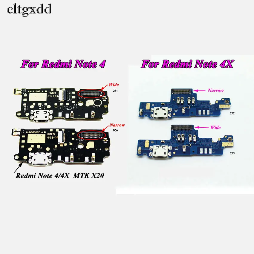 

cltgxdd USB Port Charger Dock Plug Connector Flex Cable For Xiaomi Redmi Note 4 4X Note4 5.5" Charging Port Board Replacement