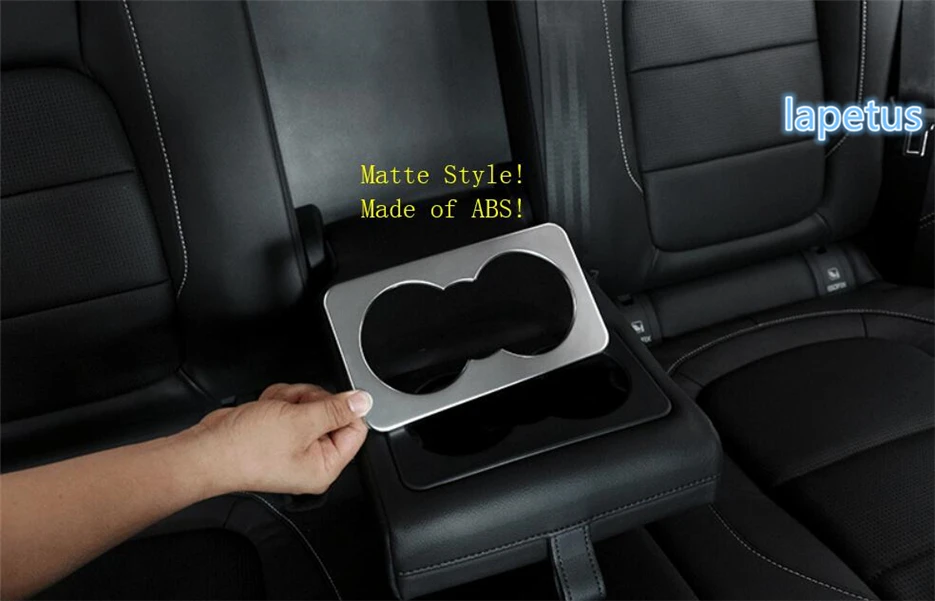 

Lapetus Rear Seat Water Cup Holder Decoration Frame Cover Trim 1 Pcs Fit For Jaguar XF 2016 2017 2018 2019 ABS Matte Style