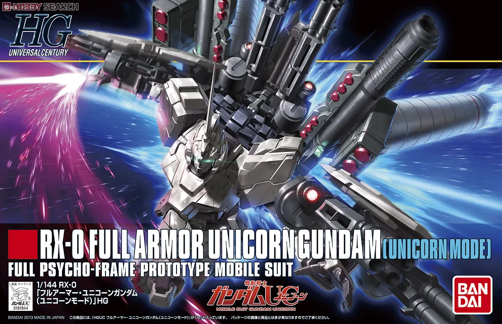 Bandai 81944 Gundam HGUC 1/144 полный бронированный Единорог мобильный костюм сборные модели