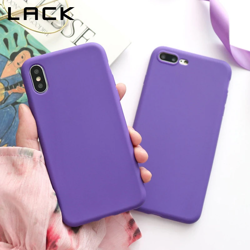 LACK Fashion Solid Color Phone Case For iphone X Case For iphone 7 6S 6 8 Plus Vintage Purple Yellow Back Cover Soft Cases Capa LACK Fashion Solid Color Phone Case For iphone X Case For iphone 7 6S 6 8 Plus Vintage Purple Yellow Back Cover Soft Cases Capa