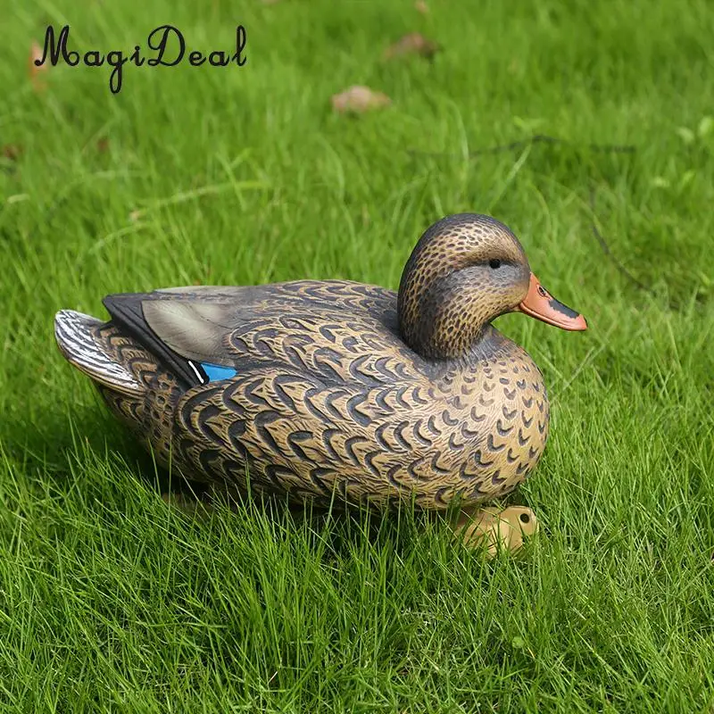 MagiDeal Floating Plastic Mallard Duck Decoy Deadly Hunting Fishing Lure Decoy Hen for Outdoor Camping Hunting Hunting Decoy