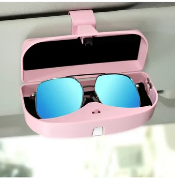 

Multifunctional Glasses Box Big Space Vehicle - mounted Spectacle Case Auto Sun - shading Plate Bill Spectacle Slip Holder