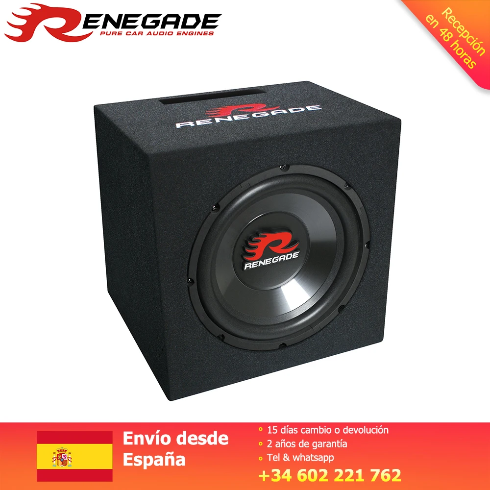 RENEGADE Altavoz Vented Box 25 cm Car Speaker Vehicle Subwoofer Sound Soundspeaker Loundspeaker Boombox | Автомобили и мотоциклы