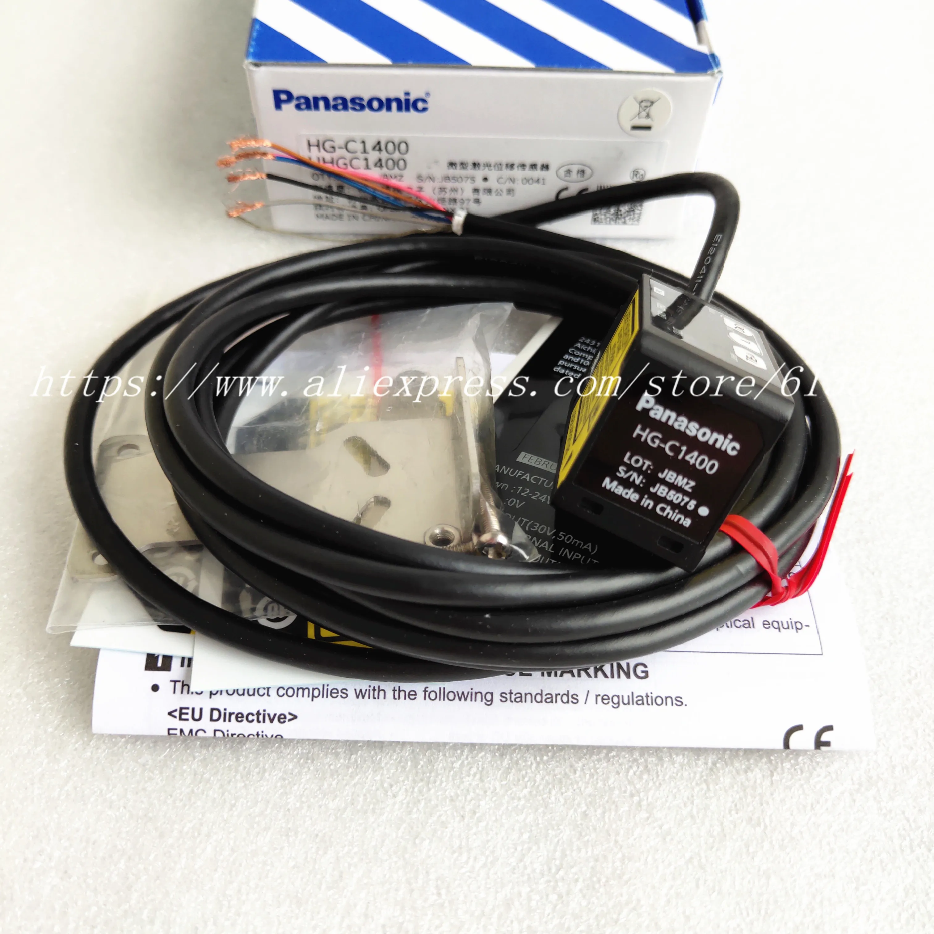 HG-C1400 New Original Laser Displacement Sensor Micro Measurement with Bracket | Электронные компоненты и