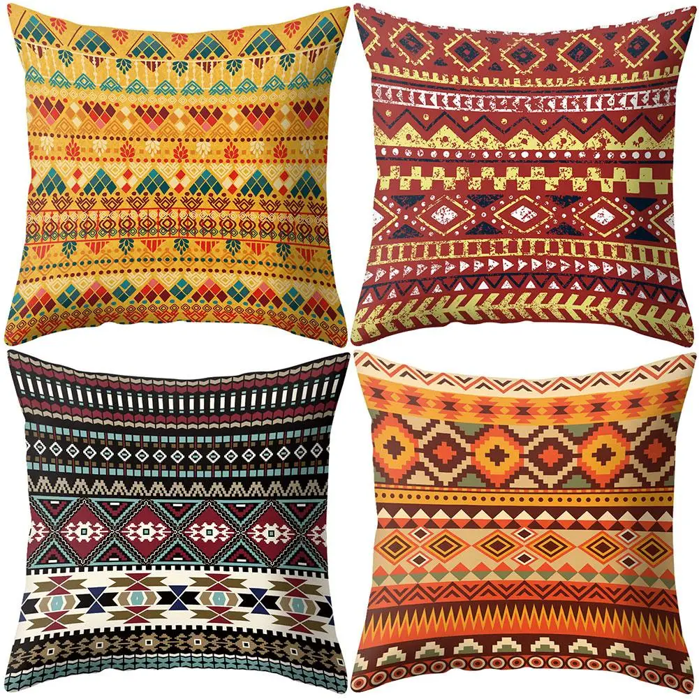 

Bohemian Print Striped Throw Pillow Case Cushion Cover Sofa Bed Car Cafe Decor