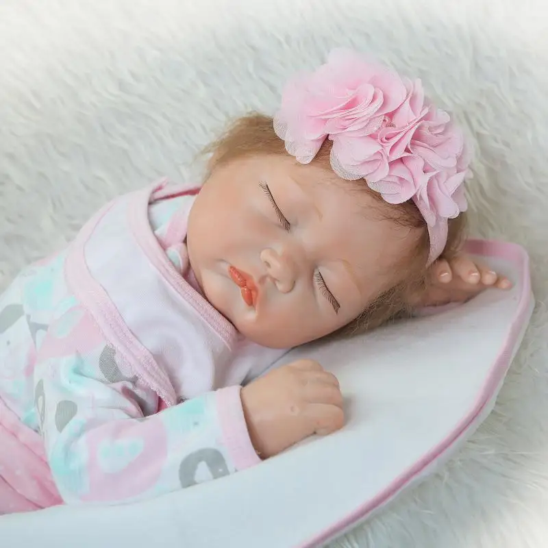 

22" 55cm reborn babies dolls silicone reborn dolls for kids gift edcuational toys bebe sleeping reborn bonecas
