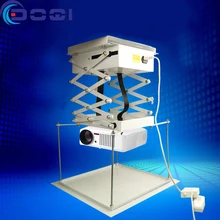 High Quality 1.5M Motorized Scissor Projector Lift Remote Control Electric Ceiling Mount Bracket For Cinema Church Hall School