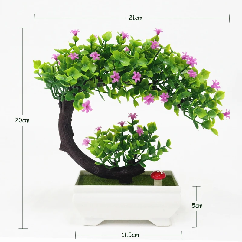 JAROWN Artificial Plants Fake Flower Bonsai Home Decoration Flores Simulation Plastic Potted Plant Wedding Decorations Gift (26)