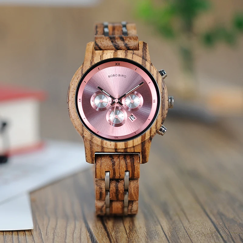 Skup BOBO ptak proste drewno kobiety zegarki reloj mujer Miyota mechanizm kwarcowy panie zegar niestandardowy zegarek prezent z drewnianym pudełku B P18