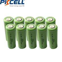 10 шт. PKCELL 4/5AA 1,2 v 1300mah Ni-MH аккумуляторная батарея 4/5 aa батареи с плоским верхом для электробритвы