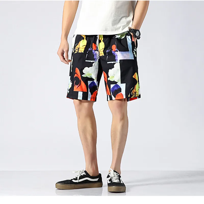 9911 colors Новые тропические мужские короткие пляжные 10 стиль Homme Флора до колена с принтом фитнес мешковатые джоггеры промежность удобные плюс - Цвет: 9911 colors
