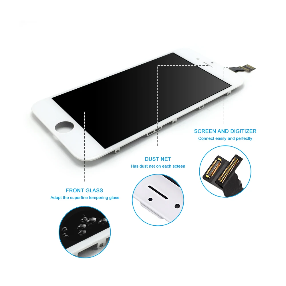 Для iPhone 6 Plus ЖК дисплей экран Замена дигитайзер сенсорный стекло рамки сборки для