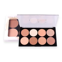 Miss Rose, 8 цветов, компактная пудра, палитра, набор, Стойкий матовый макияж для лица, тональный крем, контур, консилер для щек, пудра, макияж