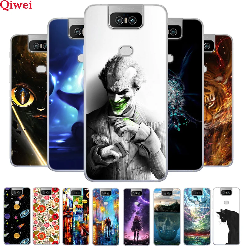 

For Asus Zenfone 6 ZS630KL Case 2019 Painted Pattern Silicone Phone Case For Asus Zenfone 6 6Z ZS630KL Cover Coque Soft TPU Capa