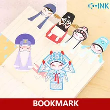 20-Pack китайский элемент бумаги Bookmarks, Пекинская опера маски для лица Книга Страница зажимы как маркер закладки книги