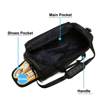Shoulder Soft Leather Gym Bags Travel Bag for Men Men Sports Fitness Gymtas Duffel Training Luggage Tas Sac De Sport 2019 XA5WD 2