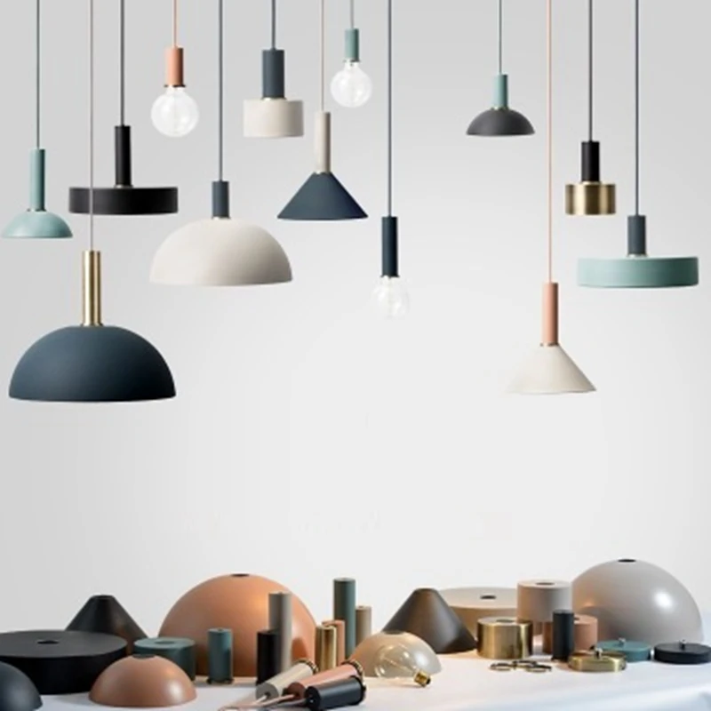 Lukloy Denmark Style Led Pendant Light Metal Led Pendant Lamp Bedroom Cafe Hanging Drop Lighting Studio Office Parlor Restaurant