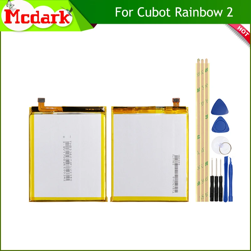 

Mcdark For Cubot Rainbow 2 Battery Replacement High Quality Large Capacity 2350mAh Bateria For Cubot Rainbow 2 Phone+Tools