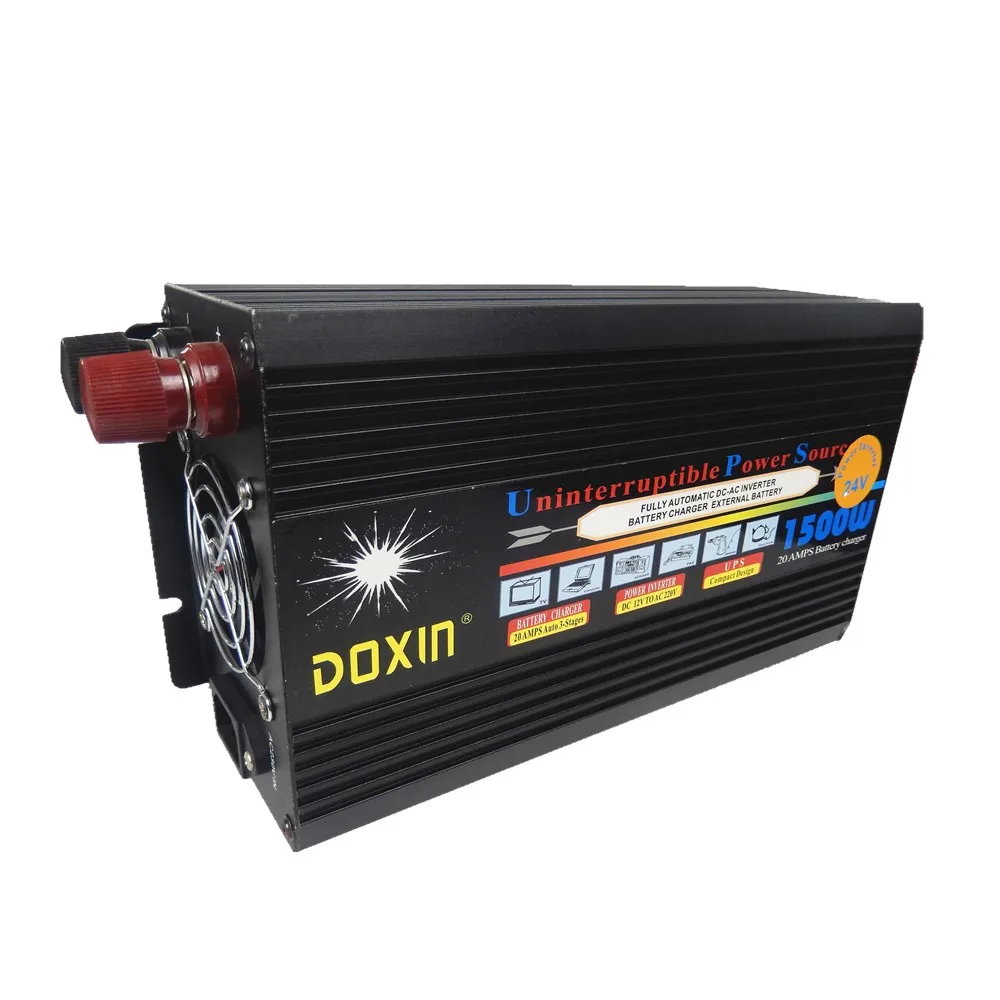 

Modified Sine Wave Power Inverter 1500W DC12V to AC220V With Battery charging UPS Function