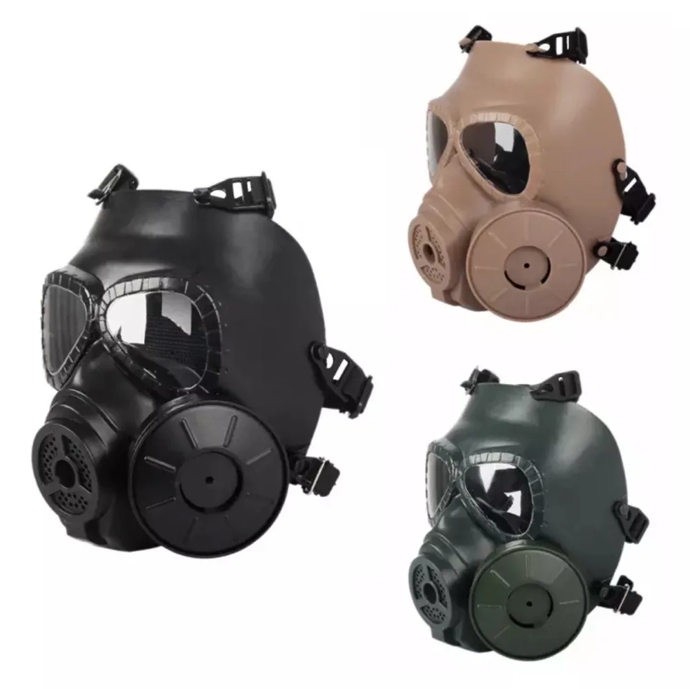 

Filter Gas Mask High Intensity Helmet CS Paintball Military Tactical Army Perspiration Face Guard Mask With Fan