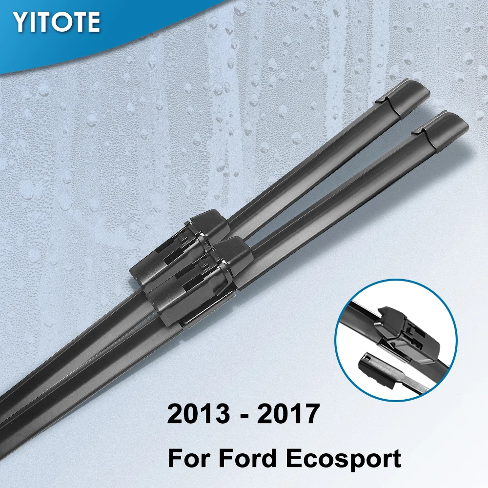 

YITOTE Wiper Blades for Ford Ecosport Fit Top Lock Arms / Push Button Arms 2013 2014 2015 2016 2017