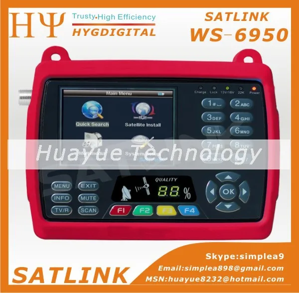  Original Satlink WS 6950 3.5 inch Digital Satellite Signal Finder Meter WS6950 WS-6950 Free Shipping 