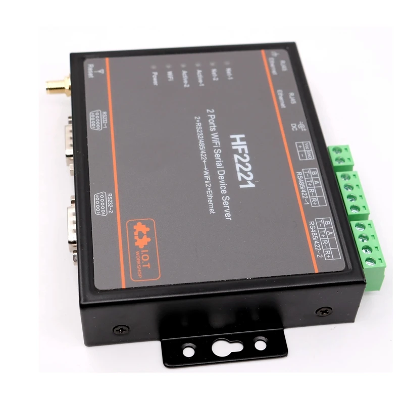 2 порта WIFI Серийный Сервер устройства RS232 RS485 RS422 перейти к TCP/IP Ethernet|server|server ip |