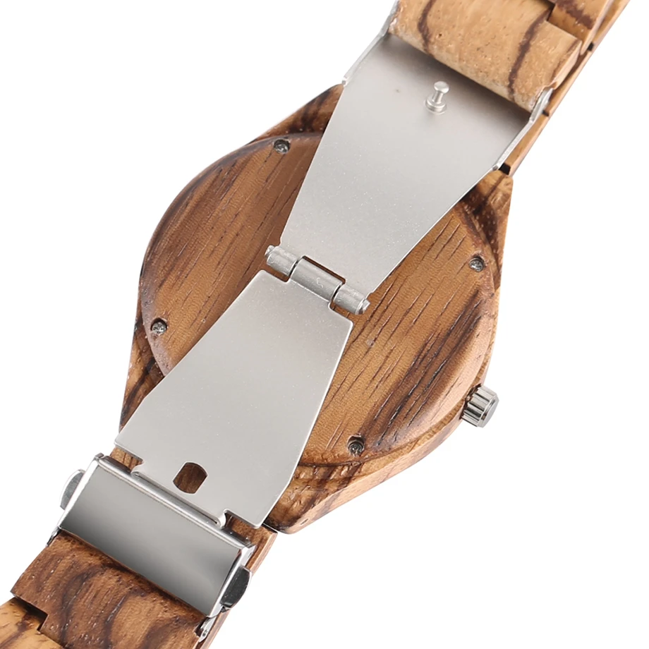 Рисунок зебры бамбуковые деревянные мужские наручные часы ручной работы натуральные деревянные кварцевые часы повседневные спортивные