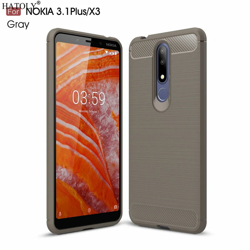 Чехол HATOLY для Capas Nokia 3 1 Plus противоударный мягкий чехол из ТПУ с начесом