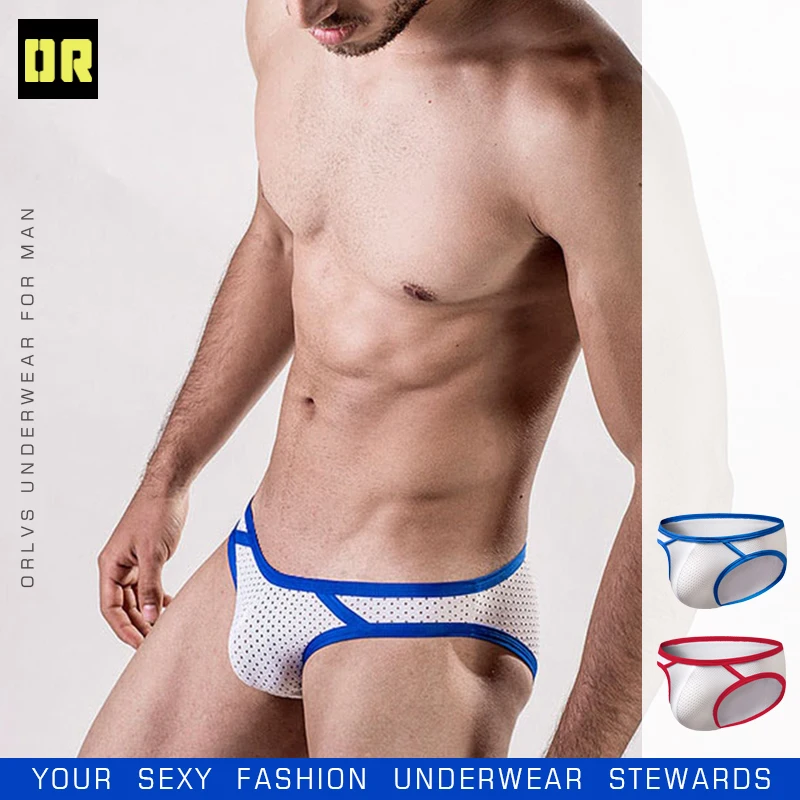 

CMENIN Sexy Men Undrewear Briefs Gay Mens Bikini Brief Men Pure Hollow Mesh Slip 3D Pouch Underwear 2 Colors OR124