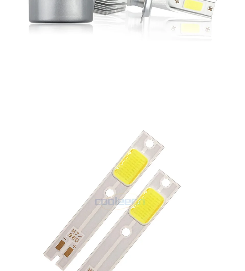 10pcslot H1 H7 COB LED Light H4 Hi-Lo Beam C6 Car Bulb Lighting Source 9005 9006 LED Lamp COB Chip for C6 Auto Lights 6500K (7)