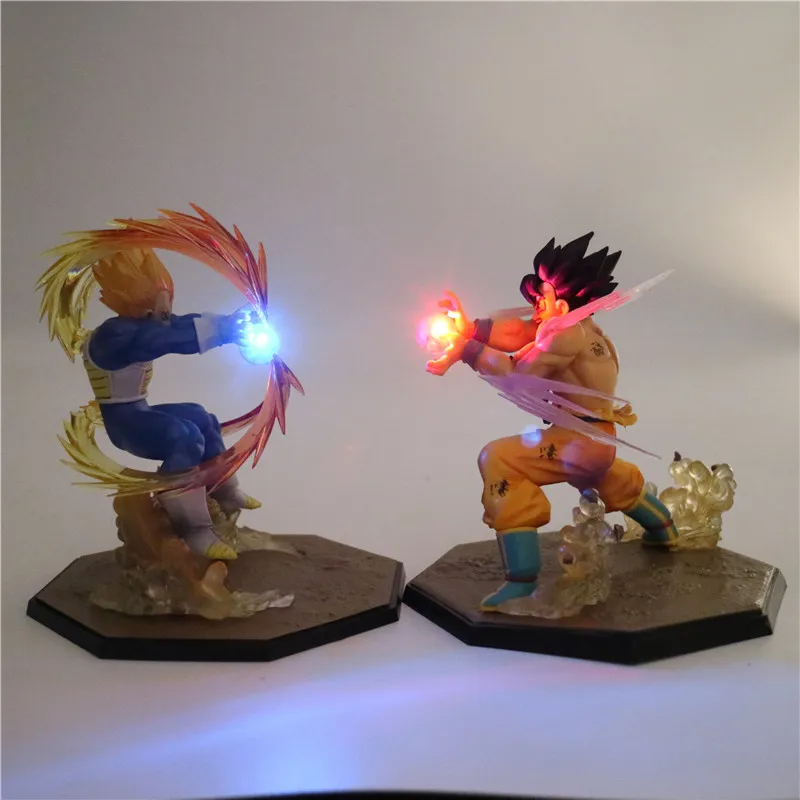 Dragon Ball Z Сон Гоку аниме Ночной светильник Супер Saiyan ПВХ фигурка Коллекционная DIY Настольная лампа 3D модель DBZ игрушка для детей