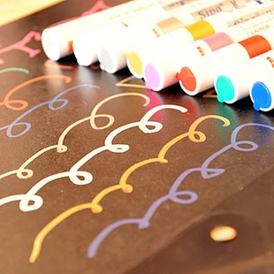 

1 PCS Paint Pen Colorful DIY Photo Album Multi-color Marker Tire Care Black Card Paint Pen