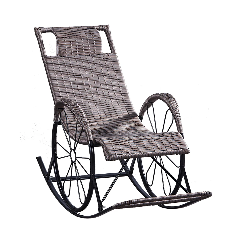 

1B Adult Cane Chair Rocking Recliner Rocking Siesta Chair Lazy Rocking Old Man Balcony Chair Easy Chair