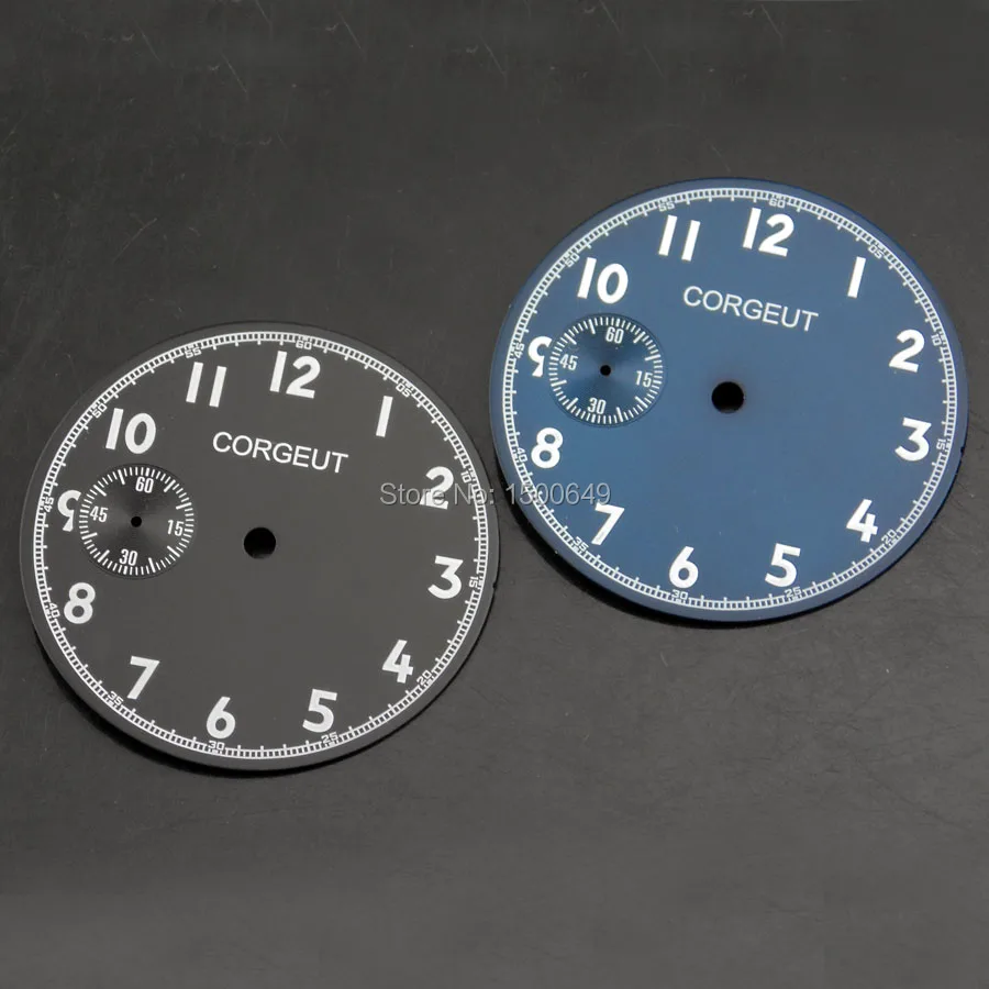 Corgeut 38,9 мм черный циферблат Циферблат подходят ETA 6497 или Азии движение Мужские часы P518