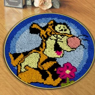 

Fashion Hook Rug Kit DIY Mat Needlework Kit Unfinished Crocheting Rug Yarn Cushion Embroidery Carpet Free Shipping-ZD012